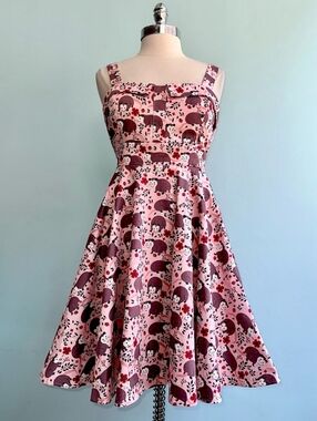 Pink Floral & Possum Print Sundress